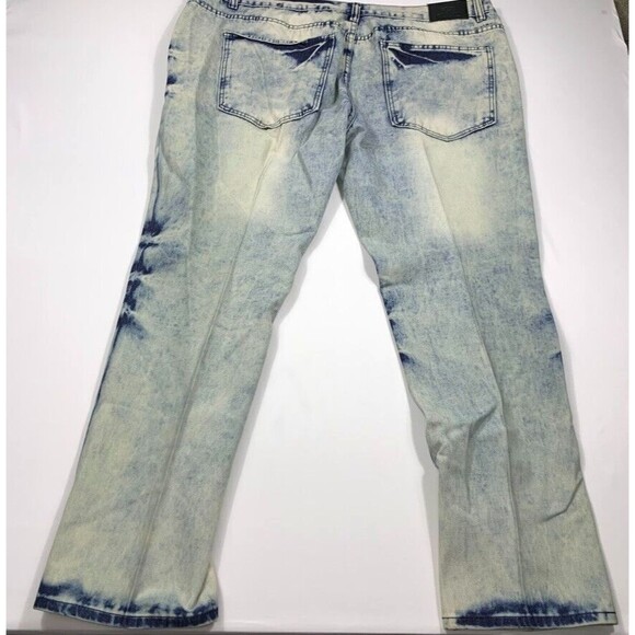 Trestles Supply Co Jeans Mens 46 Acid Wash Denim Distressed Straight Leg Moto - Picture 8 of 12